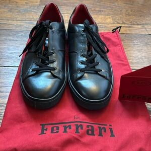 Tod's for Ferrari- Black and Red Sneakers Sleek Design